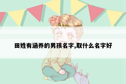 田姓有涵养的男孩名字,取什么名字好