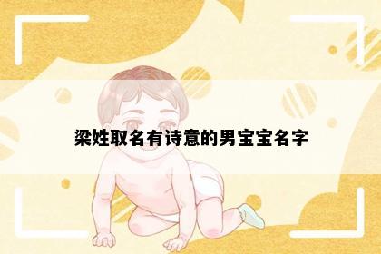 梁姓取名有诗意的男宝宝名字